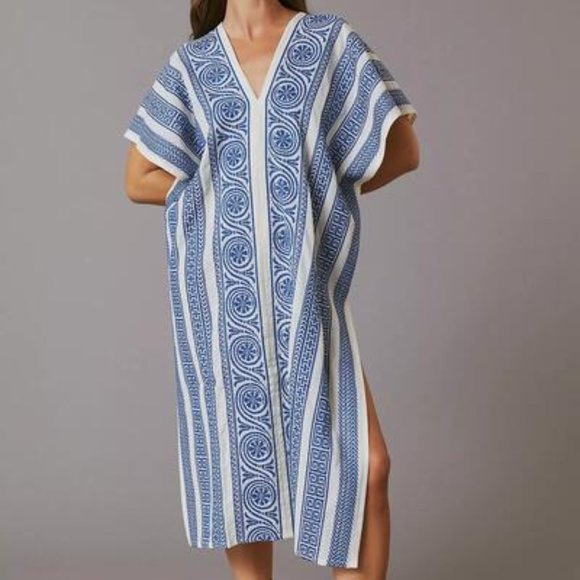 Anthropologie Other - Anthropologie Greek Key Kaftan